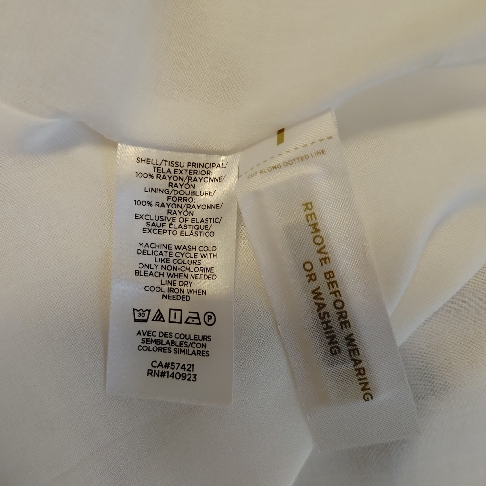 LOFT PARADISE TIERED MINI DRESS, WHISPER WHITE 12 - Picture 13 of 13
